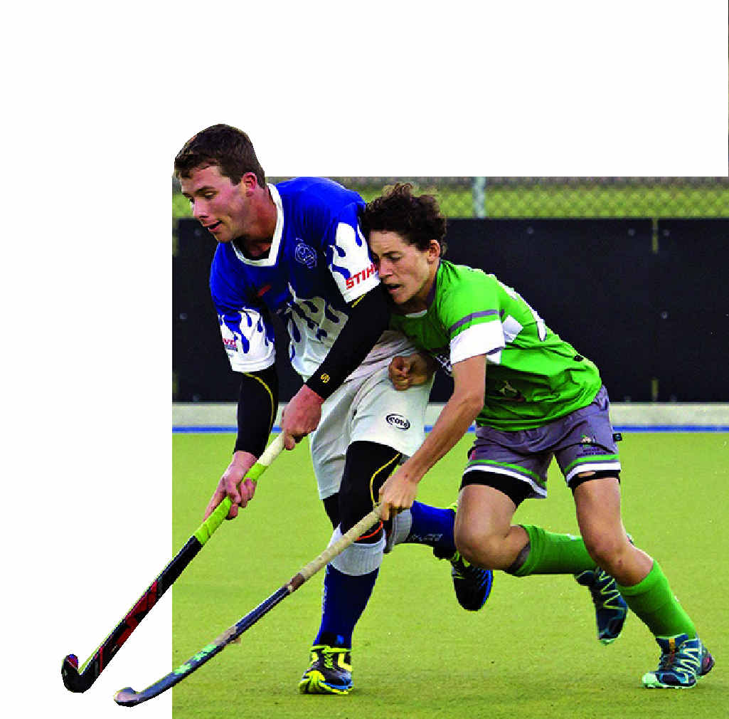 GETTING STUCK IN: Zac Young (right) throws himself into the challenge for Clocktower Hotel Royals against larger Sailors Maclean Motors opponent Zachary Gallagher in last Sunday’s Grafton Men’s Premier League minor semi-final. PHOTO: SHANE SEDGER GETTING STUCK IN: Zac Young (right) throws himself into the challenge for Clocktower Hotel Royals against larger Sailors Maclean Motors opponent Zachary Gallagher in last Sunday’s Grafton Men’s Premier League minor semi-final. PHOTO: SHANE SEDGER